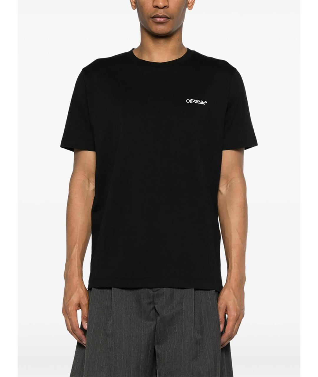 OFF-WHITE Черная хлопковая футболка, фото 5