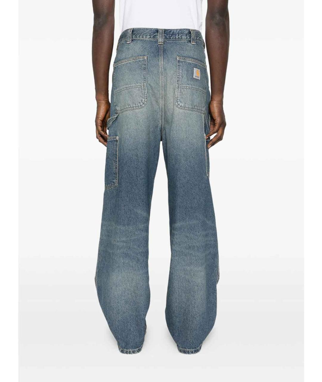 CARHARTT Синие хлопковые прямые джинсы, фото 5