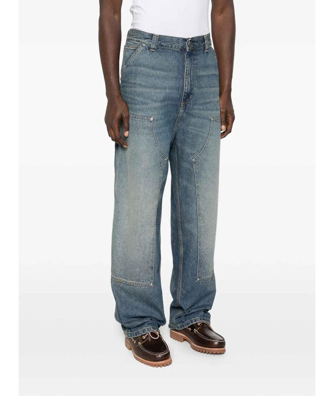 CARHARTT Синие хлопковые прямые джинсы, фото 3