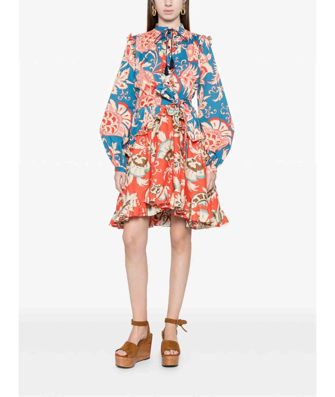 ETRO Синее хлопковое повседневное платье, фото 5
