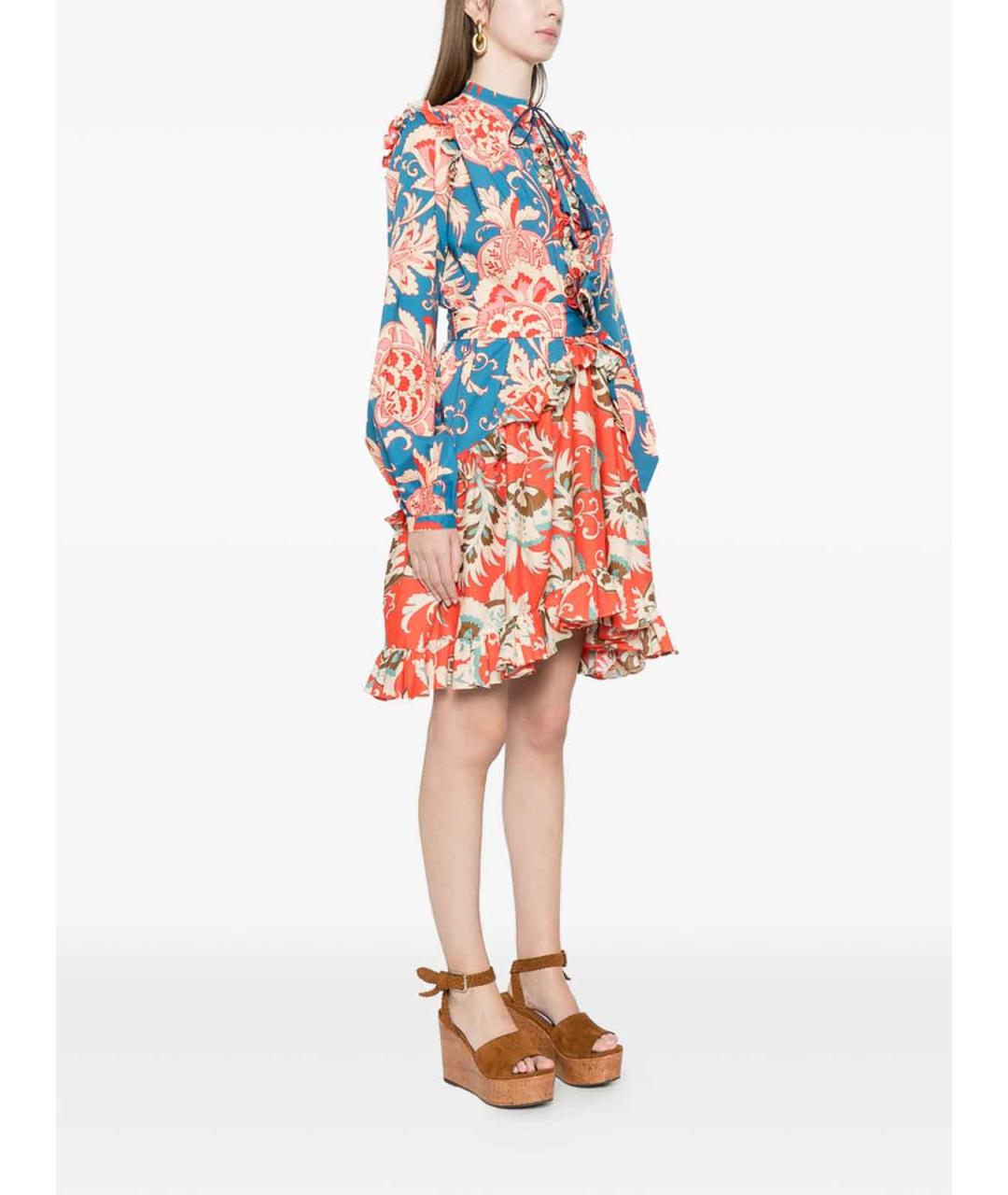 ETRO Синее хлопковое повседневное платье, фото 2