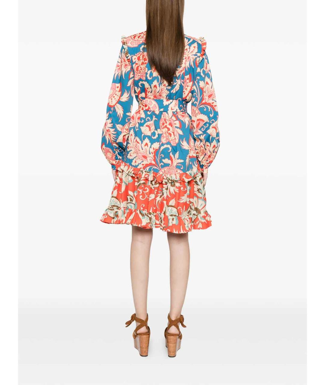 ETRO Синее хлопковое повседневное платье, фото 4