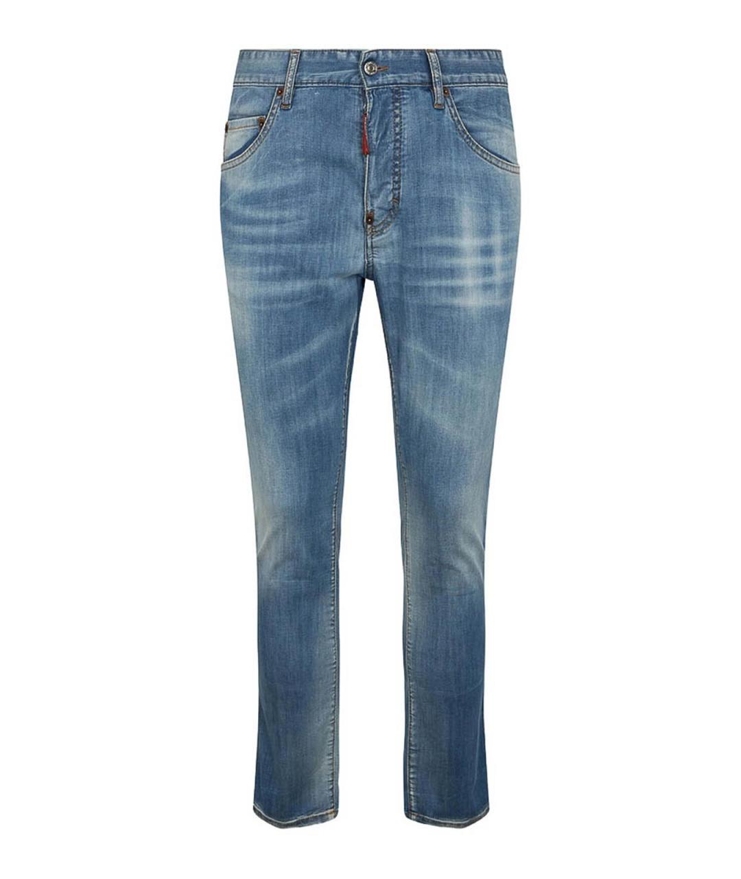 DSQUARED2 Синие хлопковые прямые джинсы, фото 1