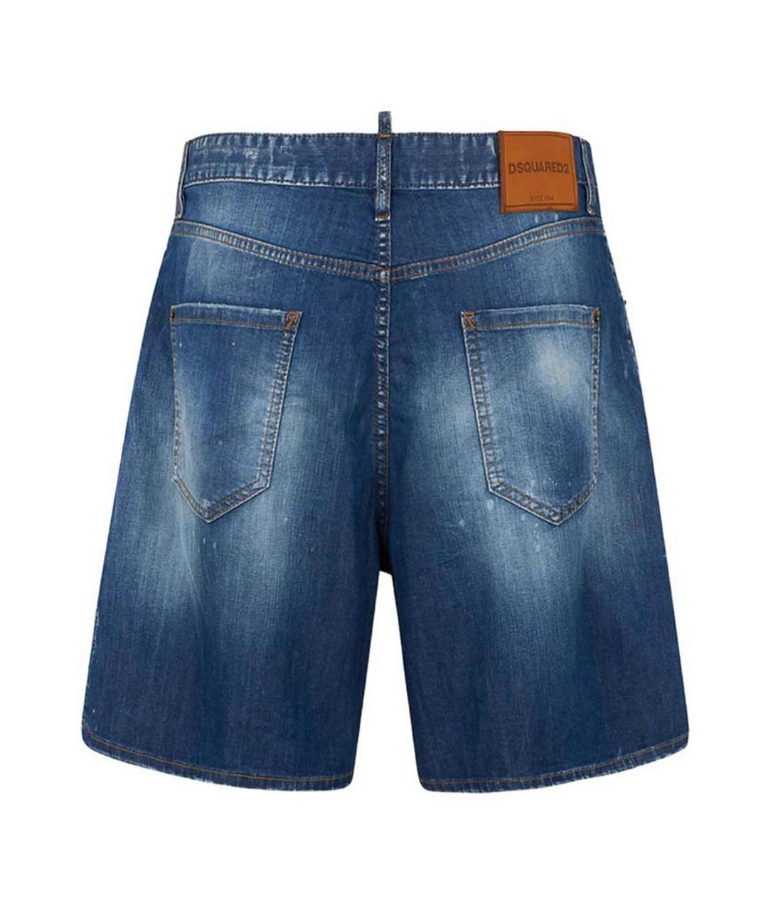 DSQUARED2 Синие хлопковые шорты, фото 2