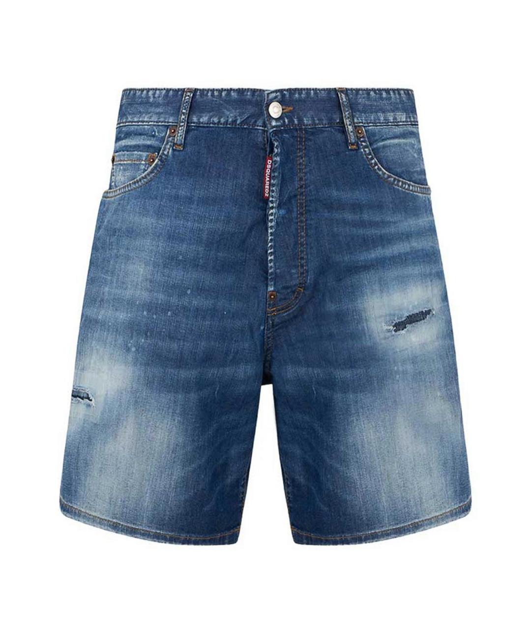 DSQUARED2 Синие хлопковые шорты, фото 1