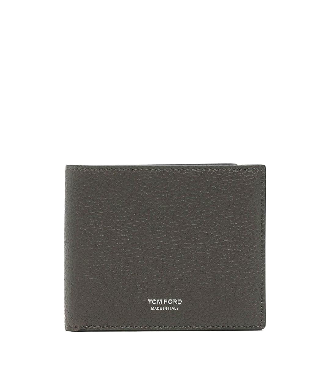 TOM FORD Серый кожаный кошелек, фото 1