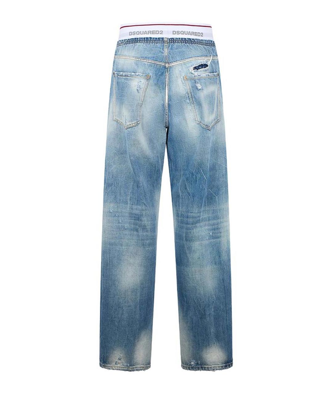 DSQUARED2 Синие хлопковые повседневные брюки, фото 2