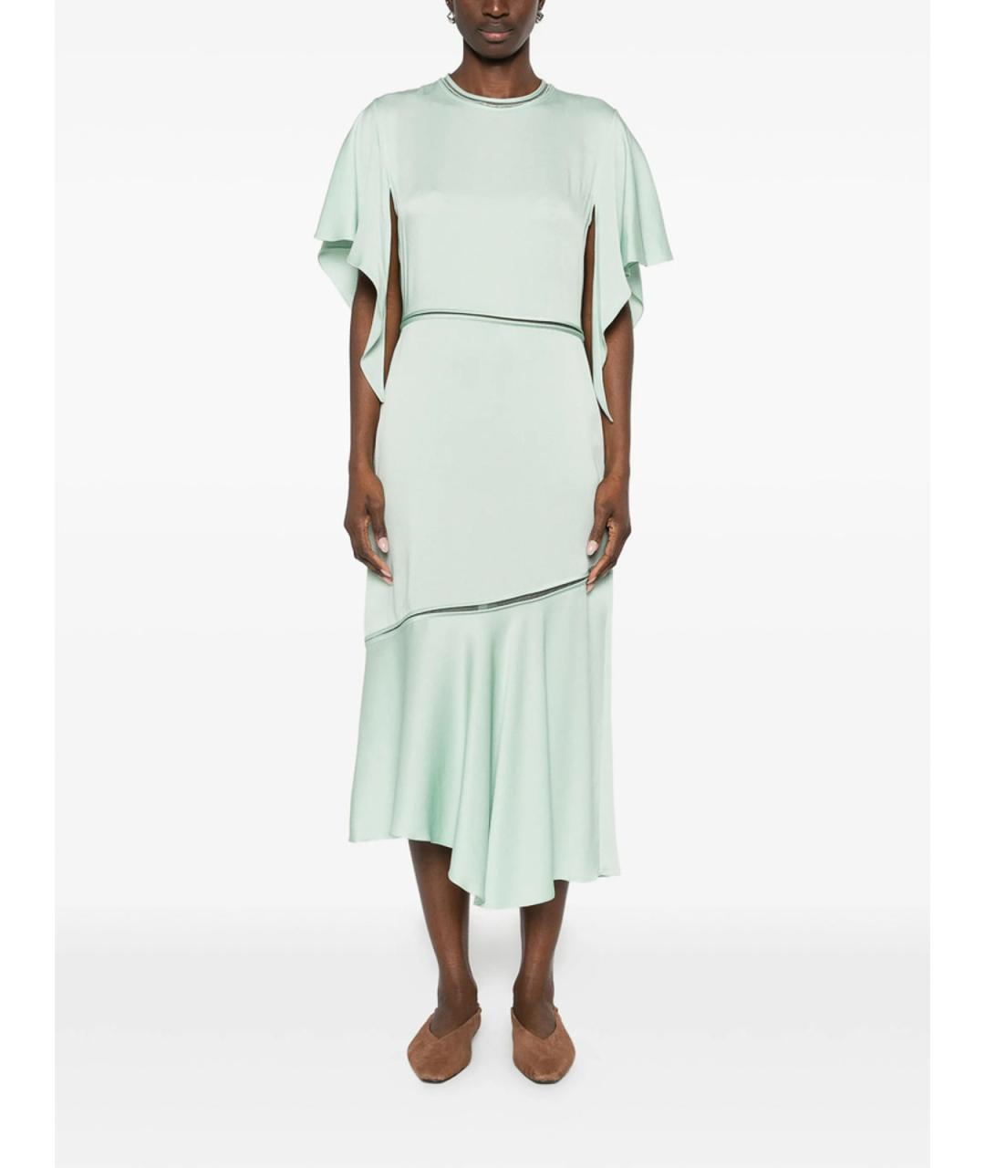 FABIANA FILIPPI Зеленое полиамидовое повседневное платье, фото 4