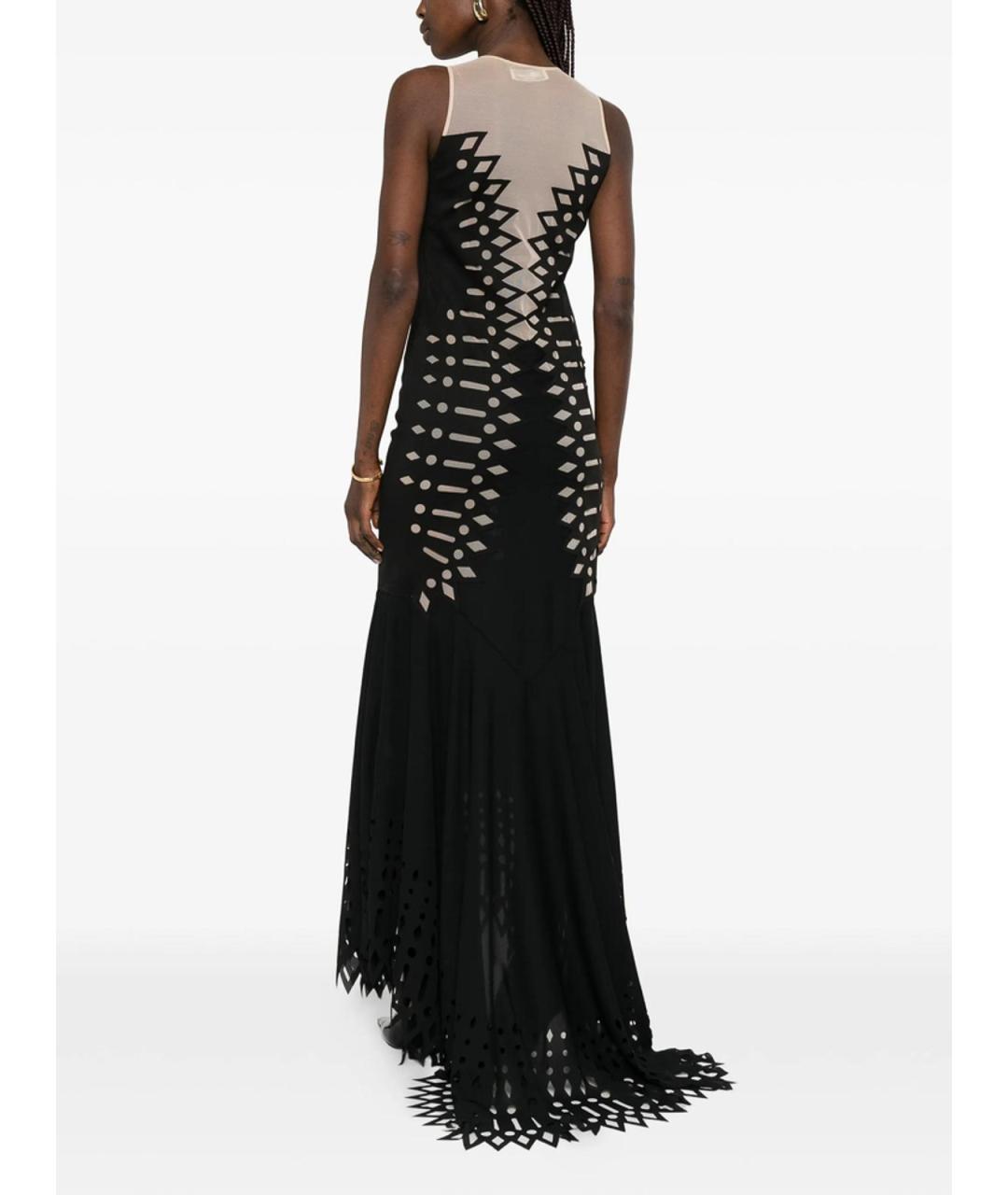 BLUMARINE Черное полиэстеровое вечернее платье, фото 4