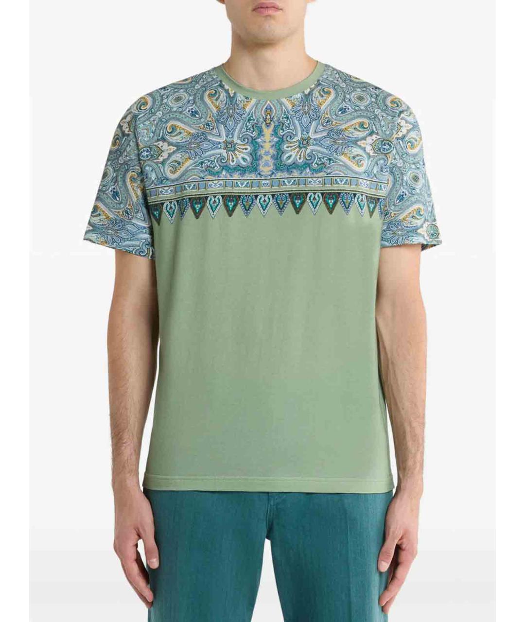 ETRO Зеленая хлопковая футболка, фото 2