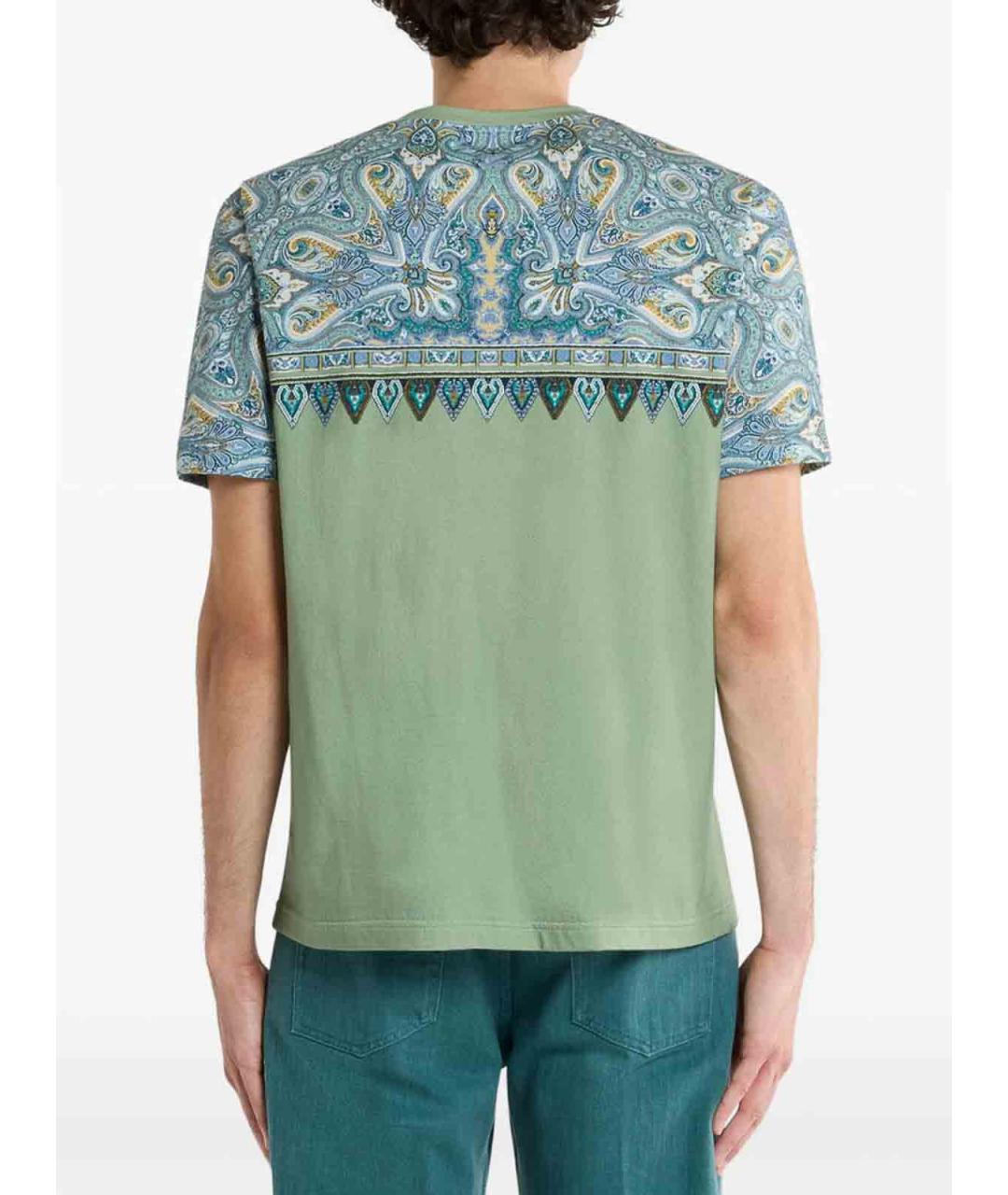 ETRO Зеленая хлопковая футболка, фото 3