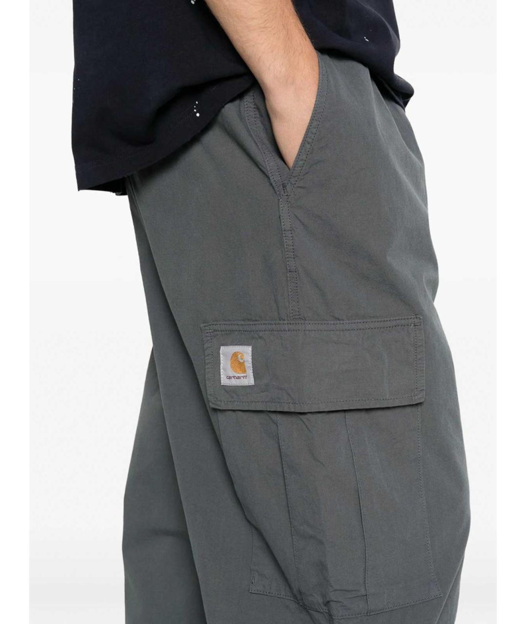 CARHARTT Серые хлопковые повседневные брюки, фото 3