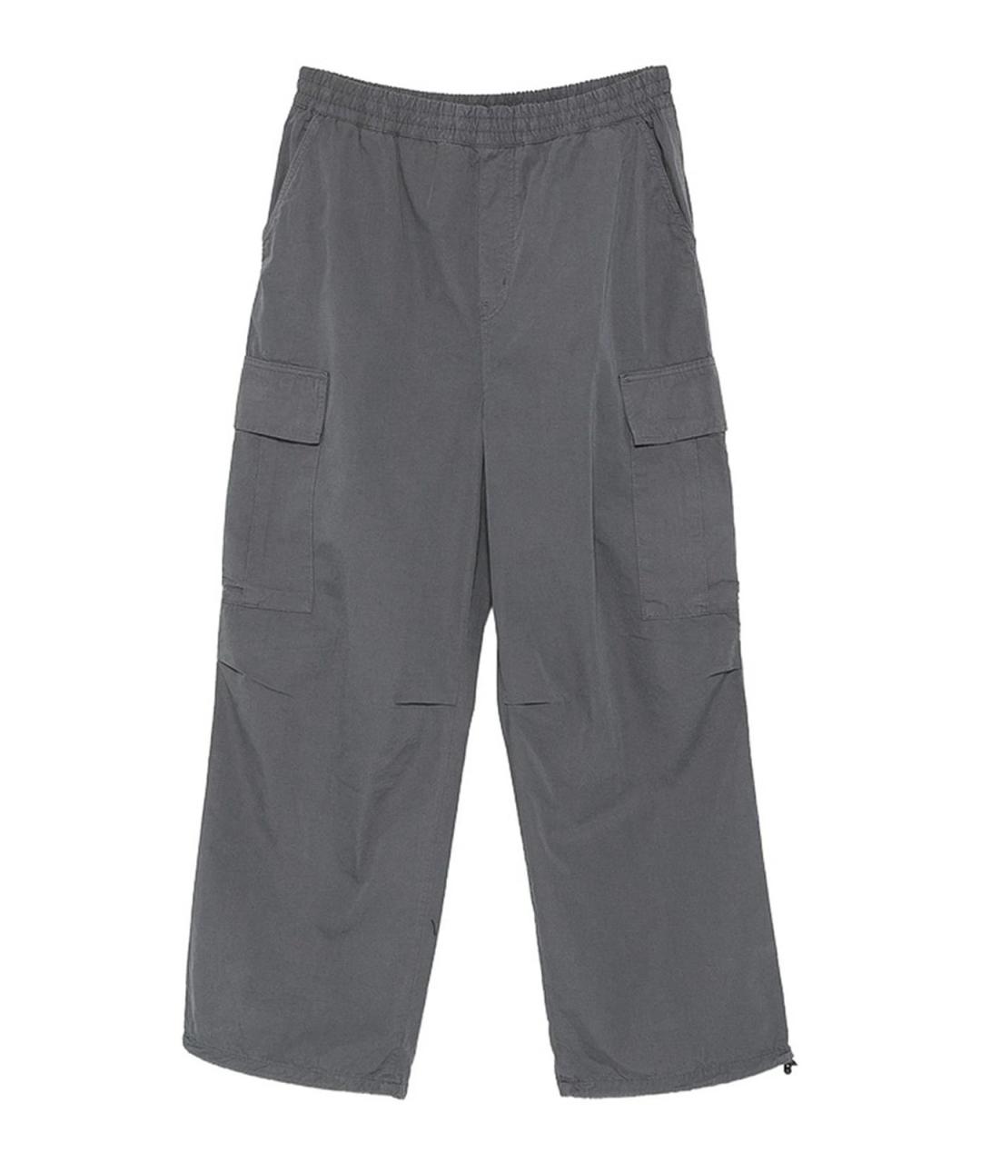 CARHARTT Серые хлопковые повседневные брюки, фото 1