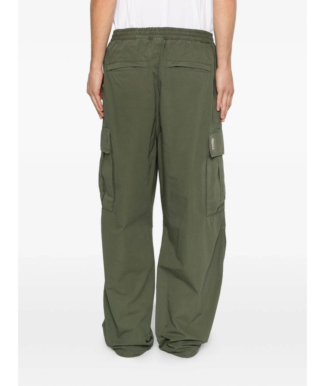 CARHARTT Зеленые хлопковые повседневные брюки, фото 4