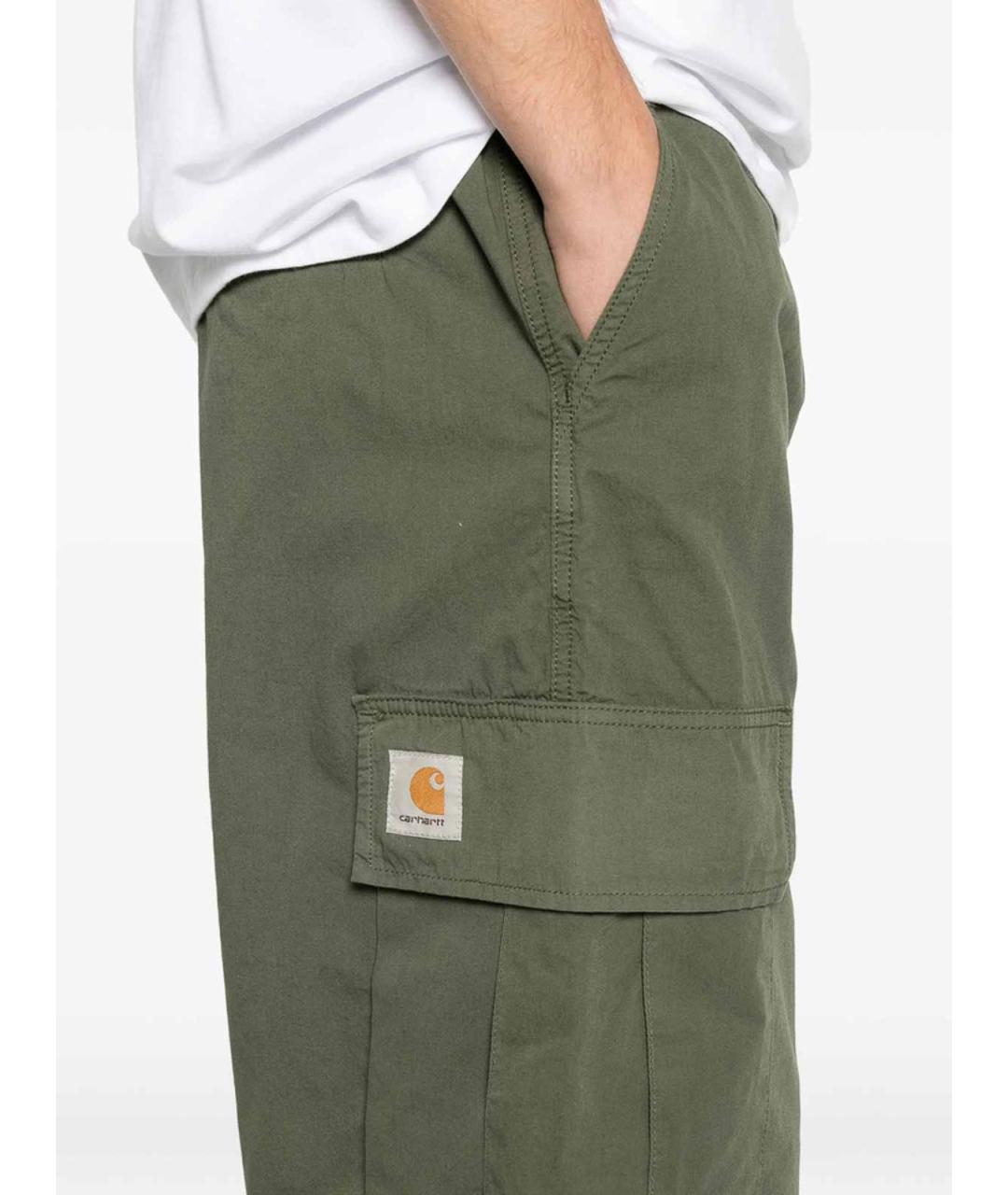 CARHARTT Зеленые хлопковые повседневные брюки, фото 3
