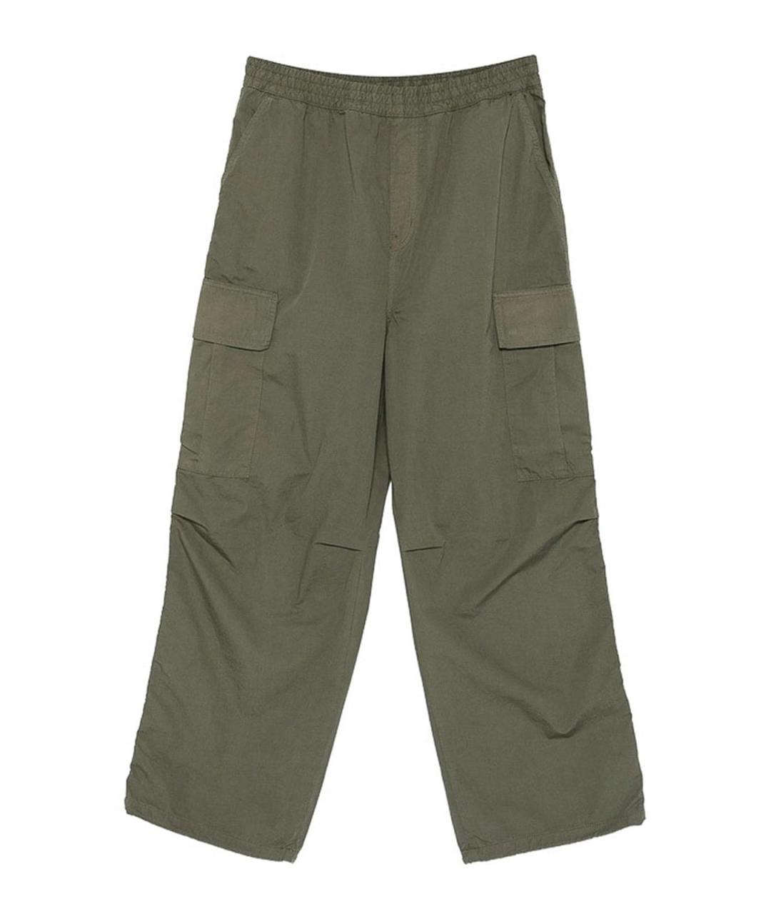 CARHARTT Зеленые хлопковые повседневные брюки, фото 1