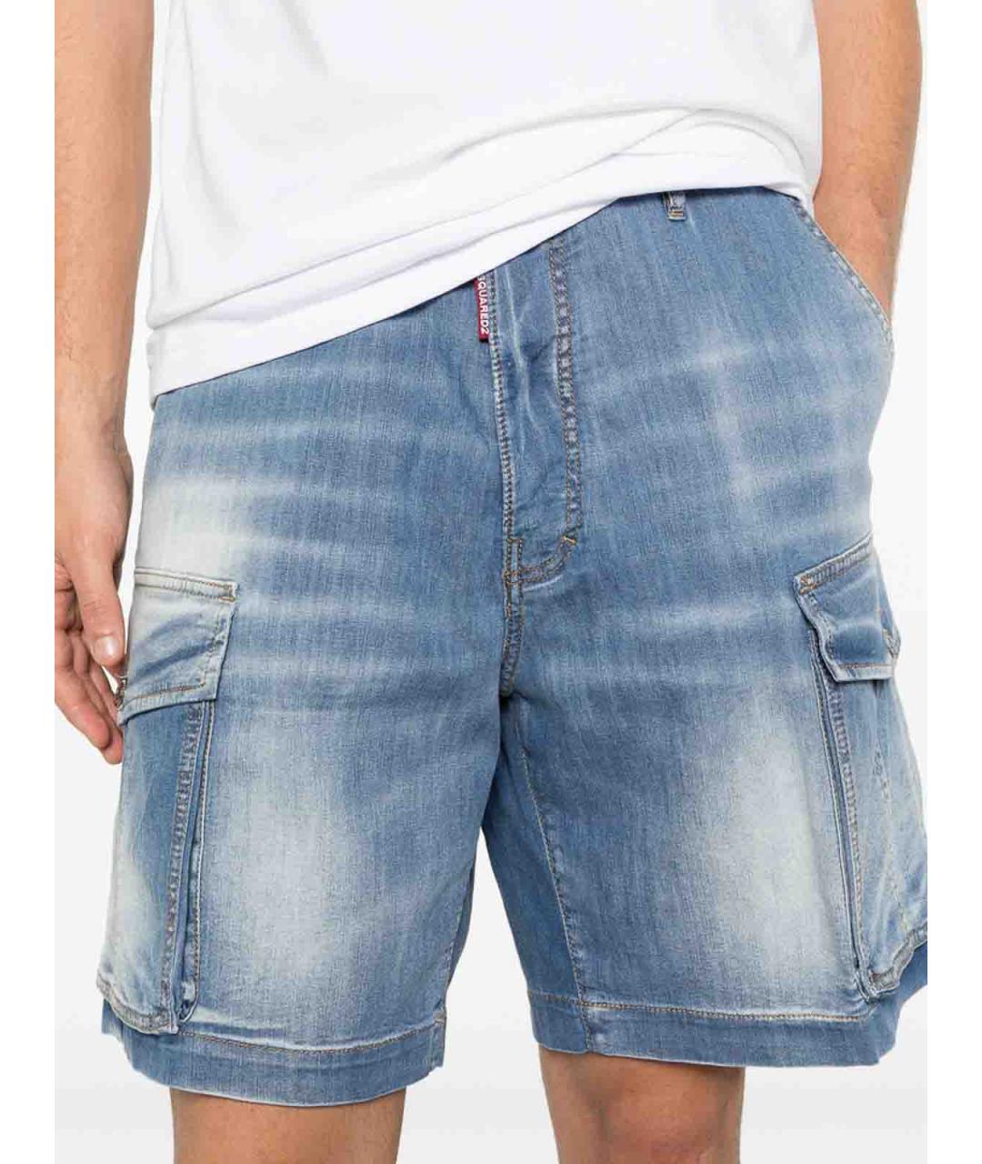 DSQUARED2 Синие хлопковые шорты, фото 5