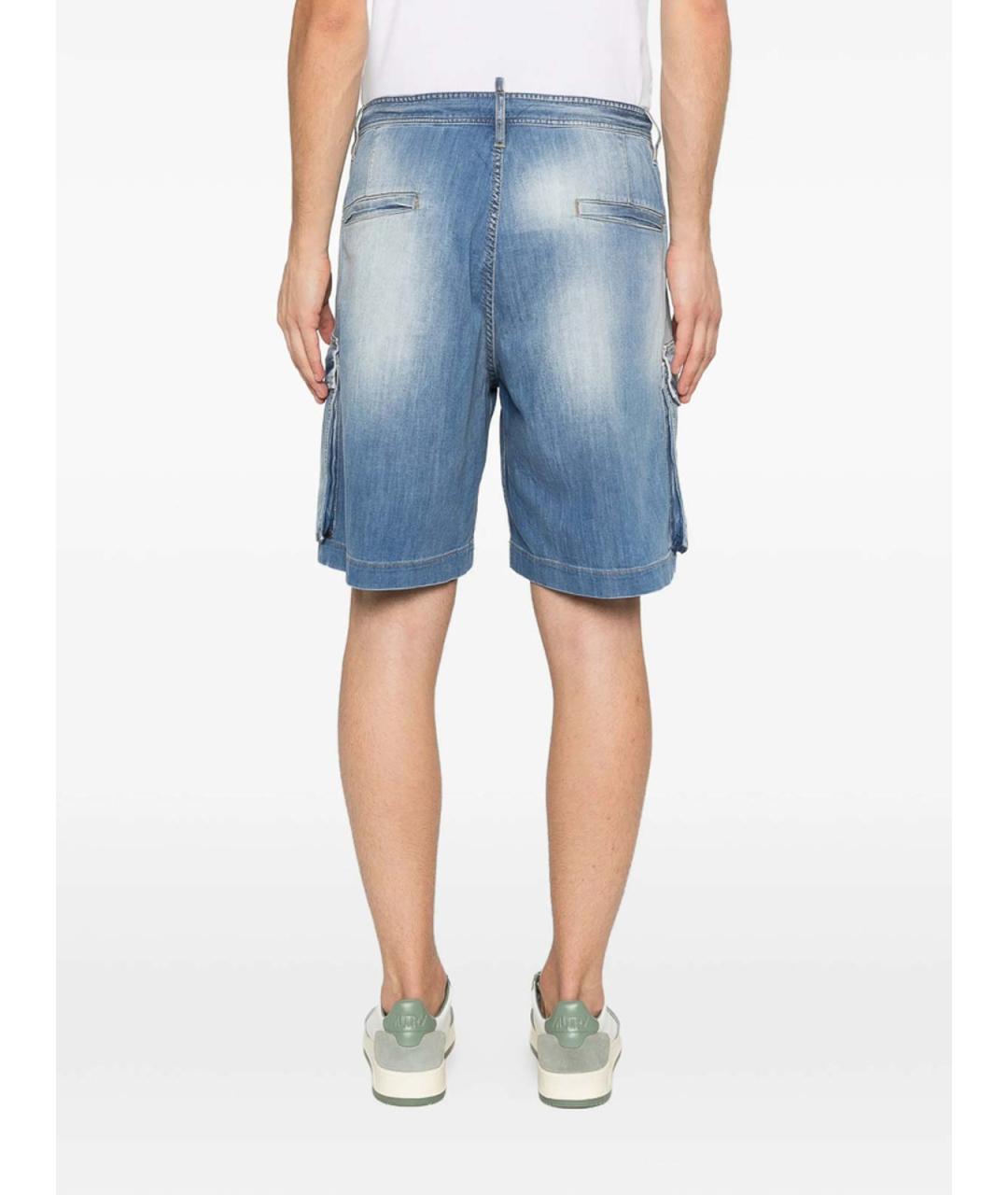 DSQUARED2 Синие хлопковые шорты, фото 2