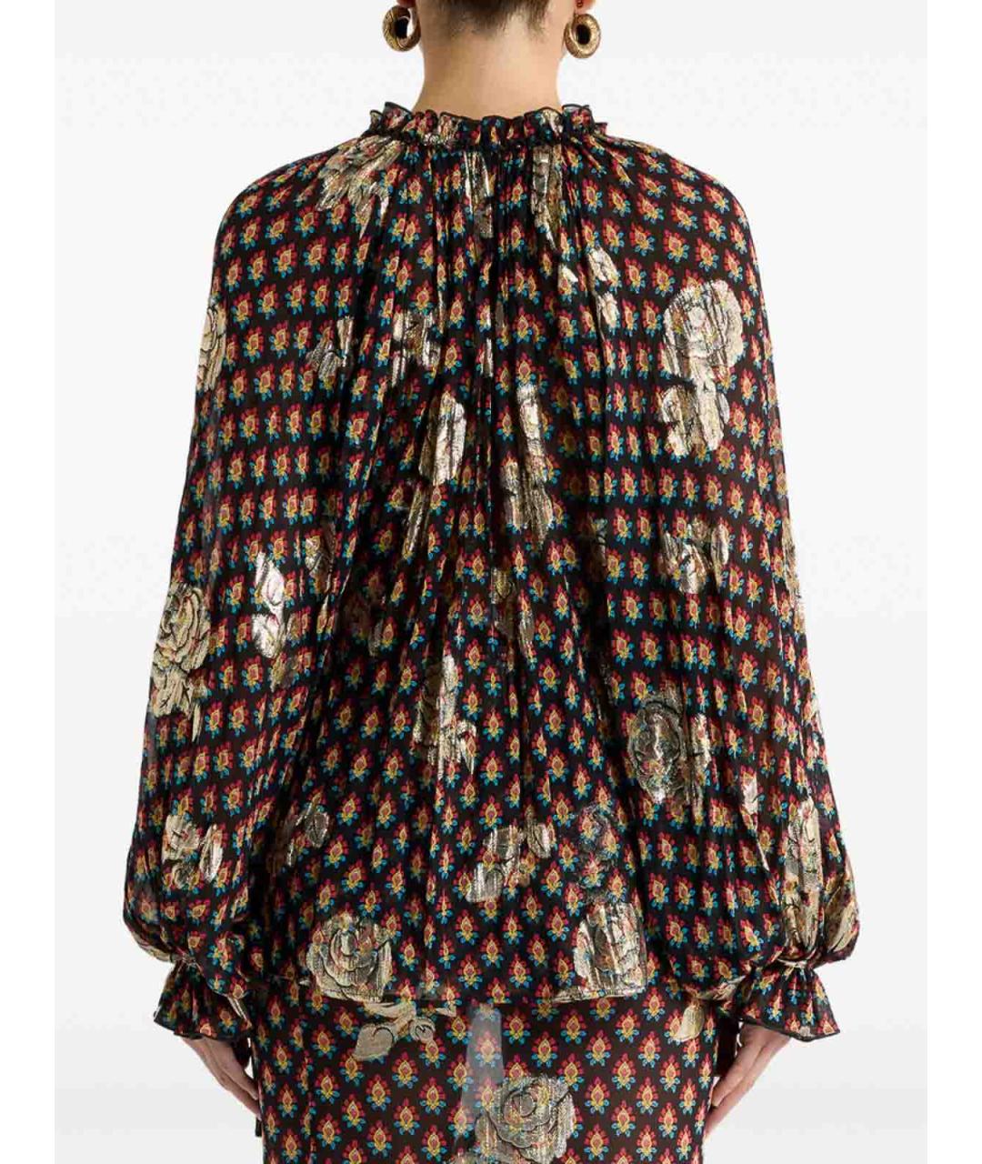 ETRO Черная шелковая рубашка, фото 4
