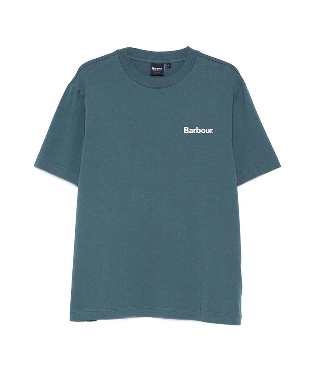 BARBOUR Синяя хлопковая футболка, фото 1