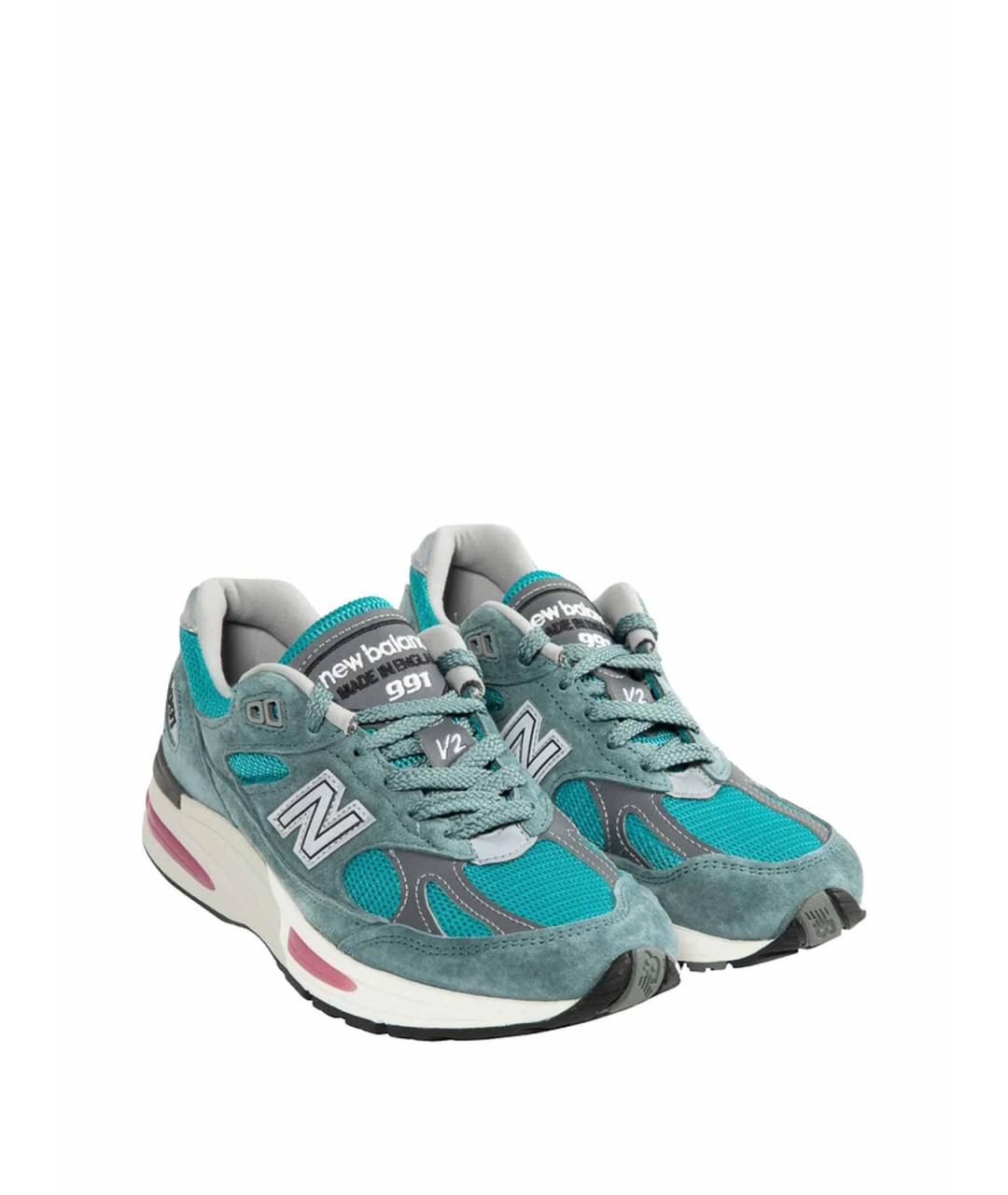 NEW BALANCE Синие замшевые низкие кроссовки / кеды, фото 2