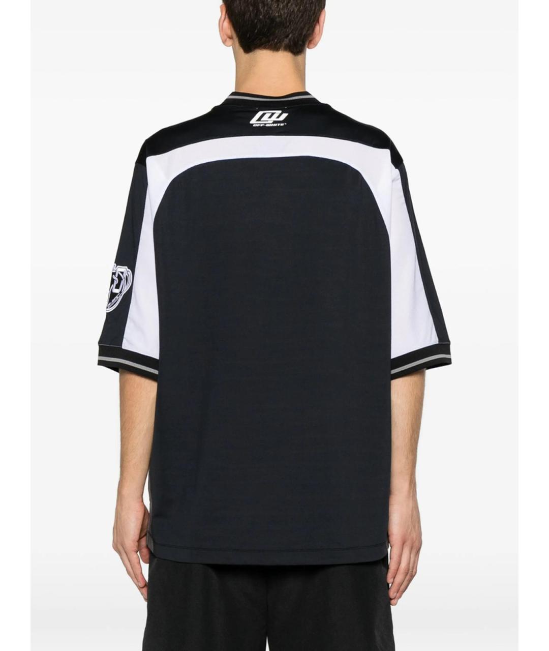 OFF-WHITE Черная синтетическая футболка, фото 5
