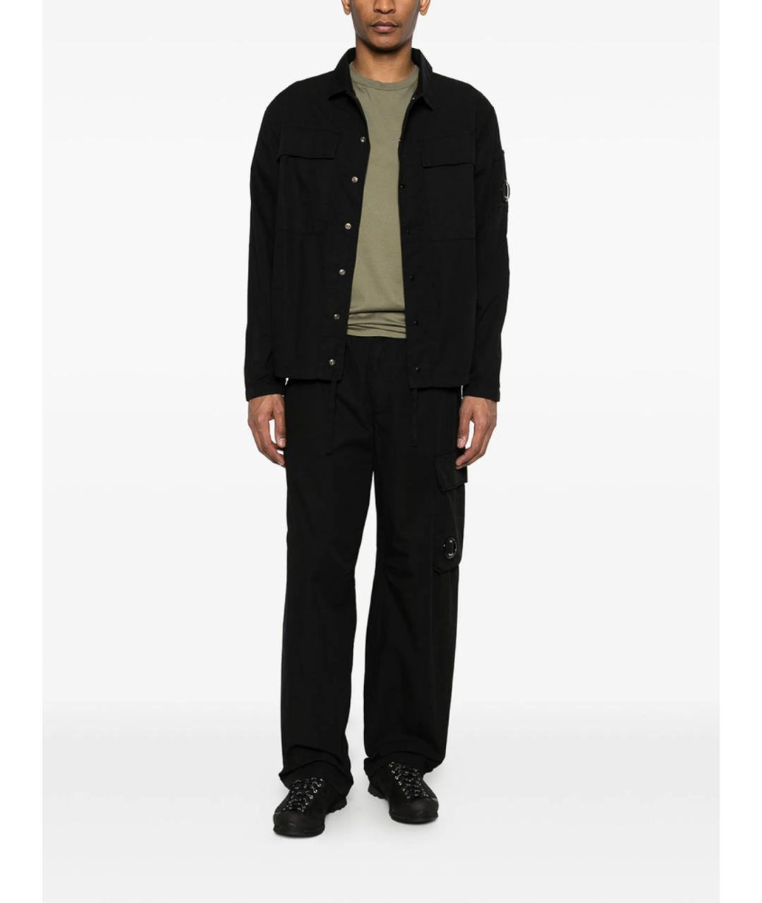 CP COMPANY Черные хлопковые повседневные брюки, фото 4
