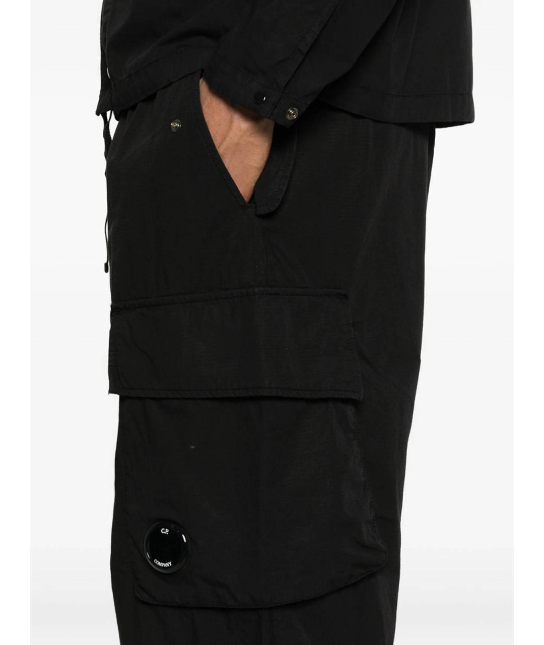 CP COMPANY Черные хлопковые повседневные брюки, фото 3