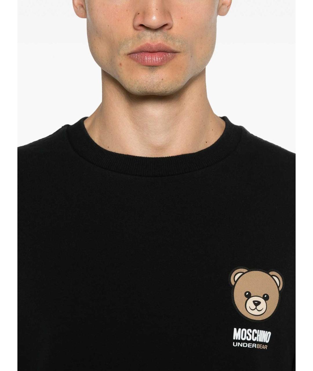 MOSCHINO Черный хлопковый джемпер / свитер, фото 4