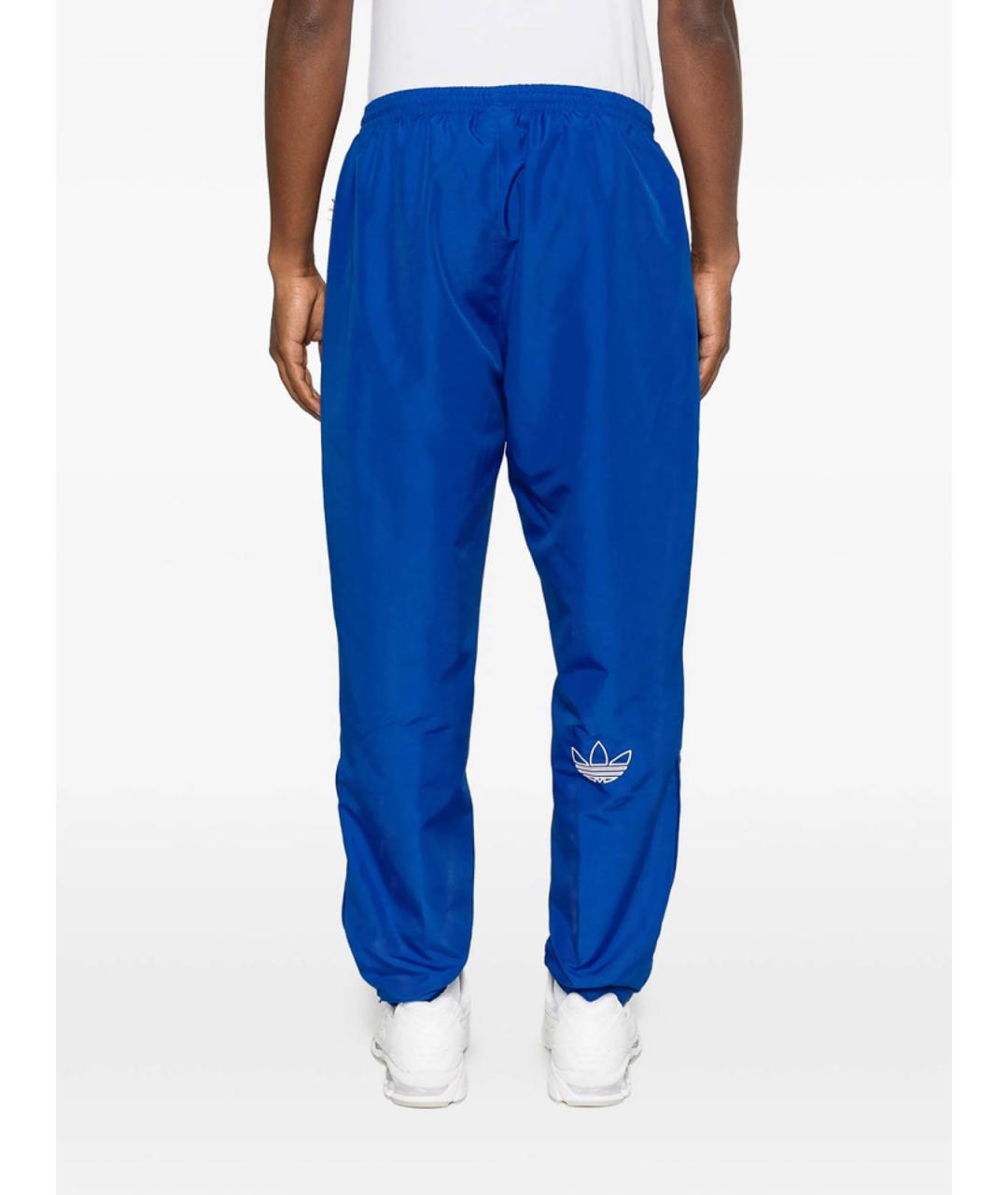 ADIDAS Синие хлопковые повседневные брюки, фото 3