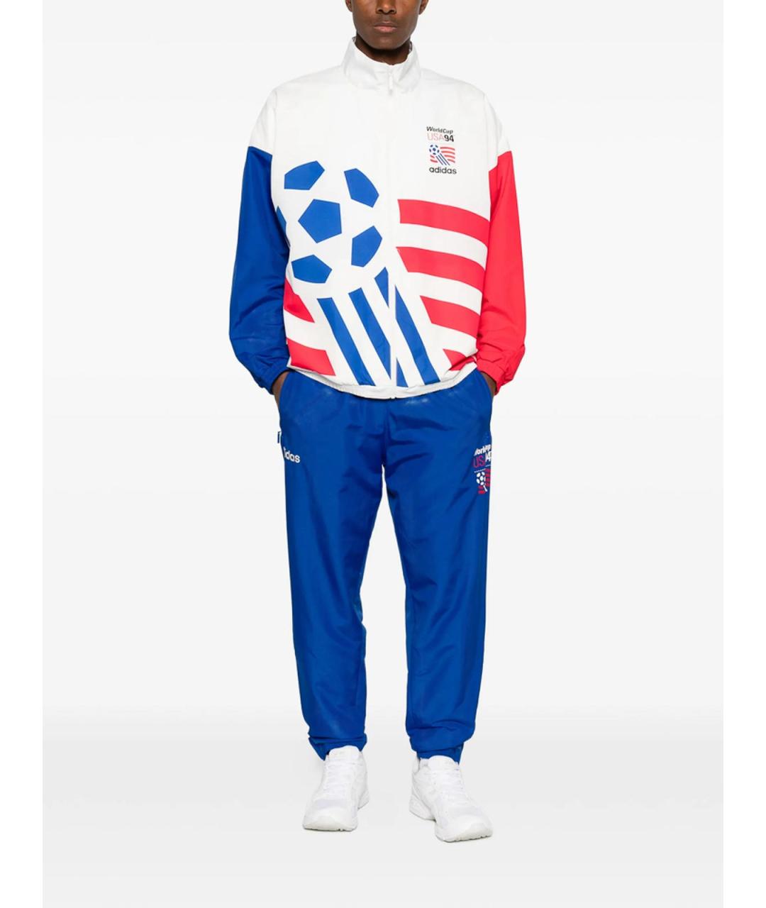 ADIDAS Синие хлопковые повседневные брюки, фото 2