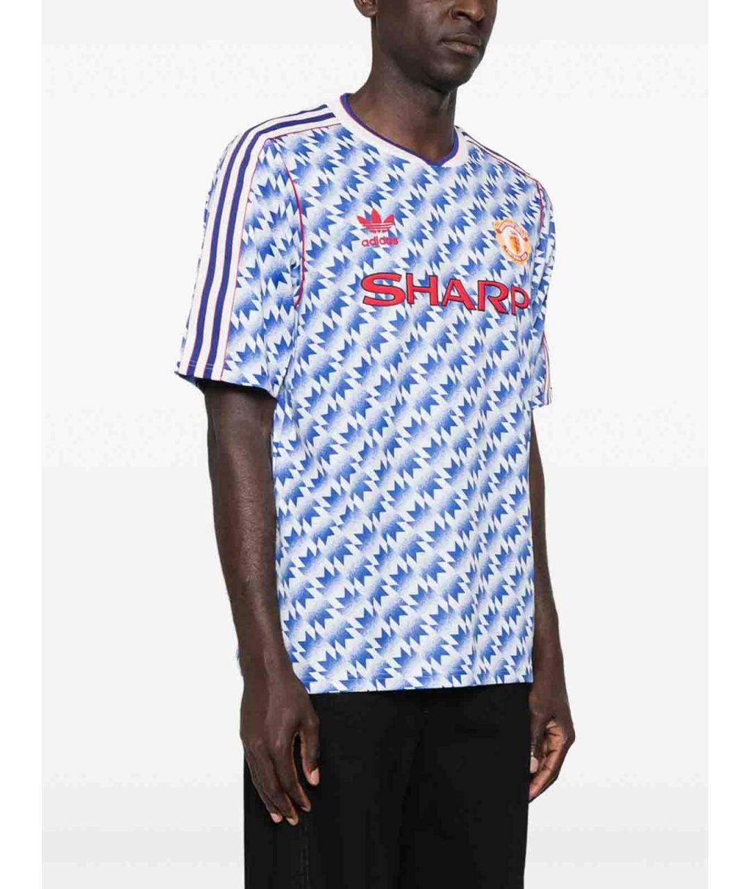 ADIDAS Синяя синтетическая футболка, фото 2