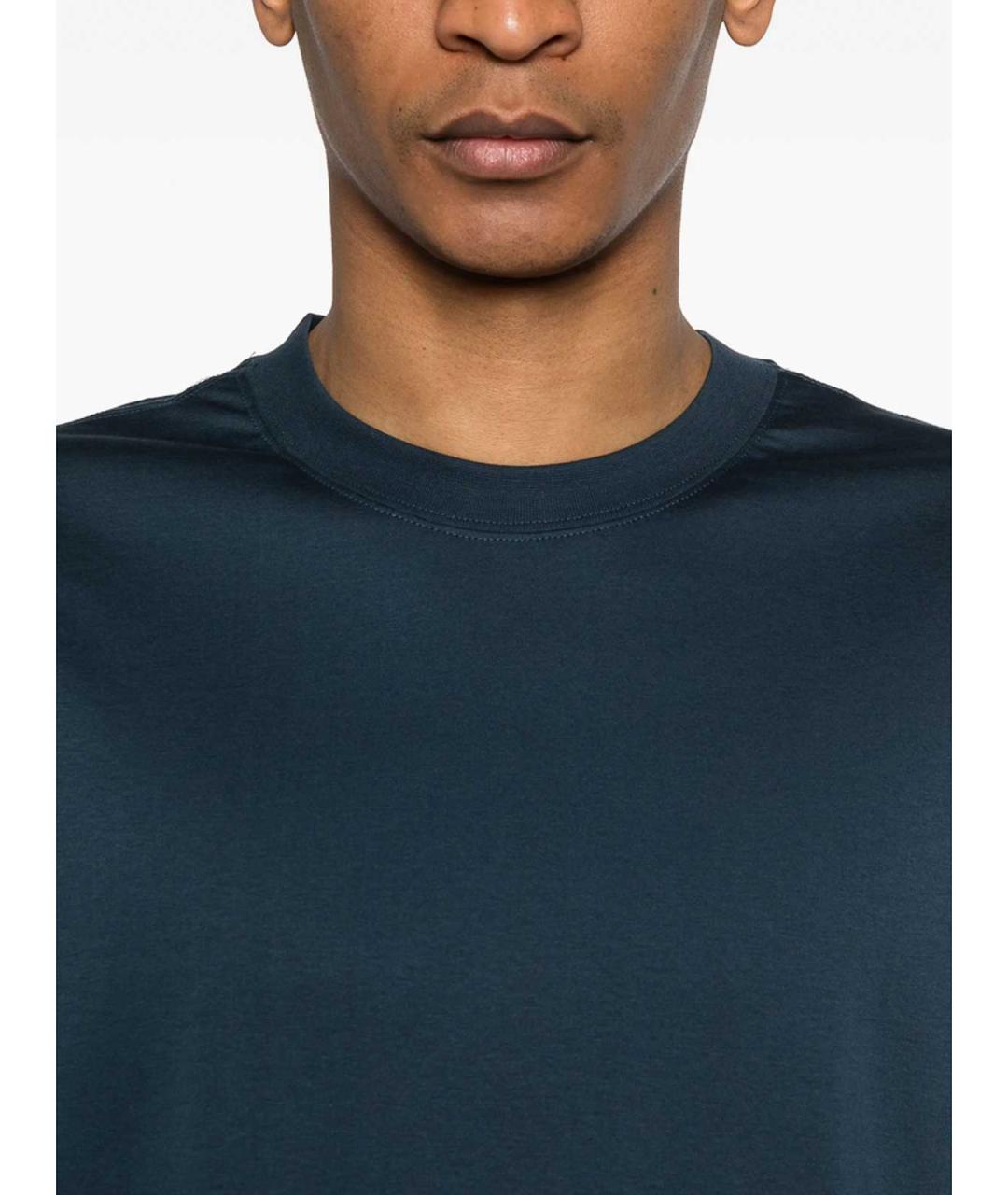 CALVIN KLEIN Синяя хлопковая футболка, фото 3