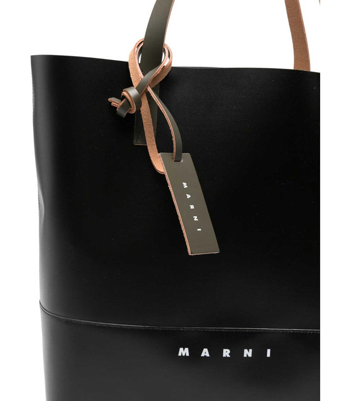 MARNI Черная кожаная поясная сумка, фото 2