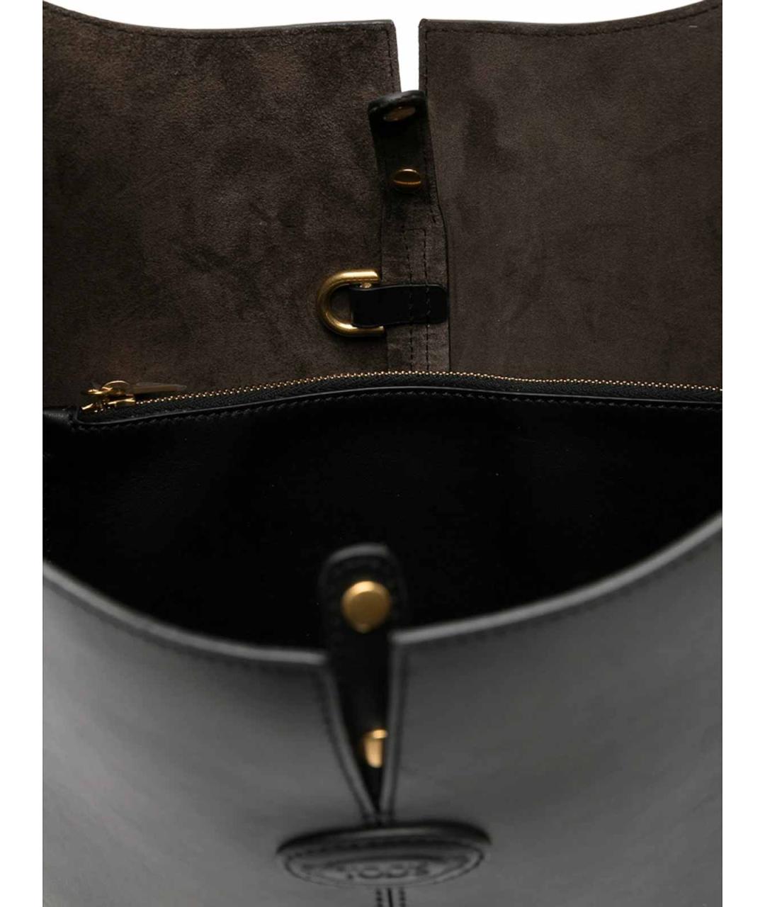 TOD'S Черная кожаная сумка через плечо, фото 3