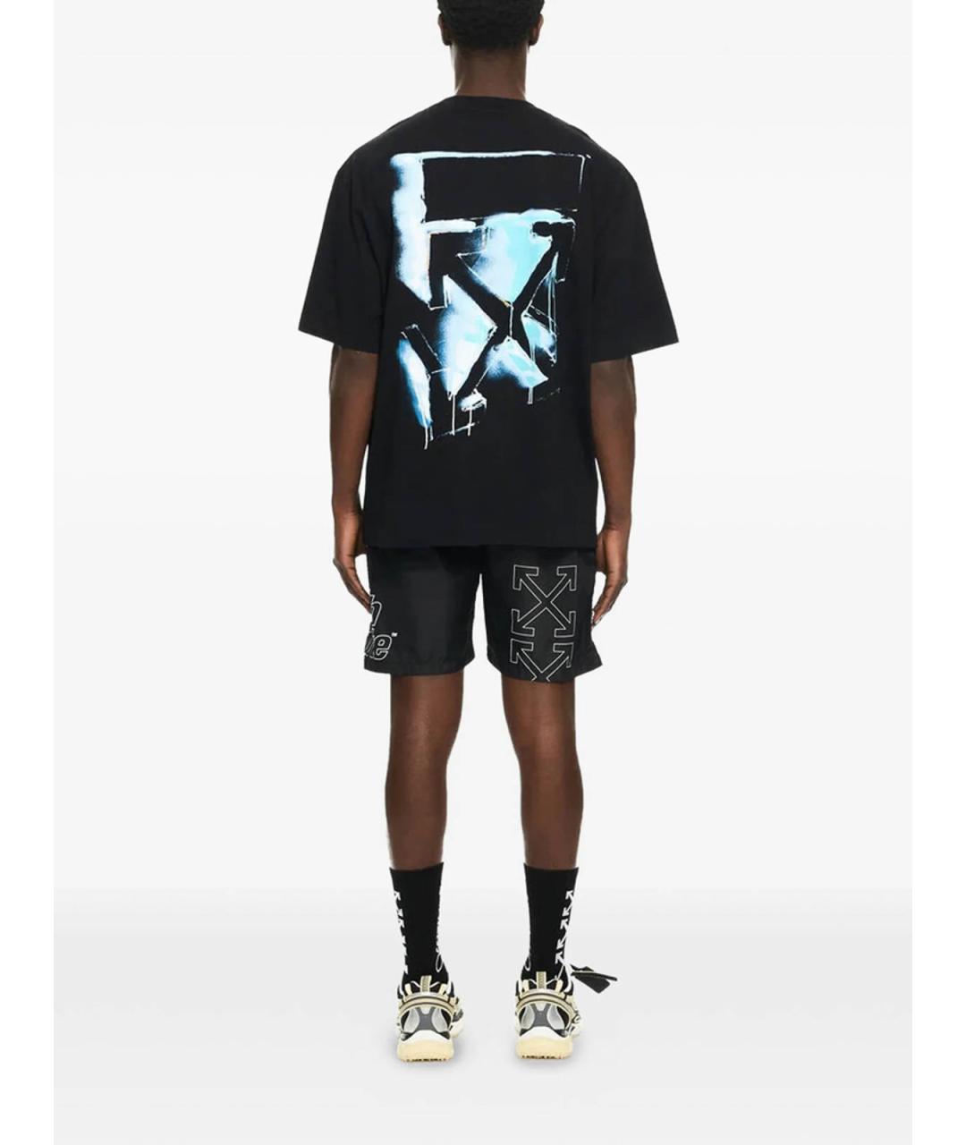 OFF-WHITE Черная хлопковая футболка, фото 3