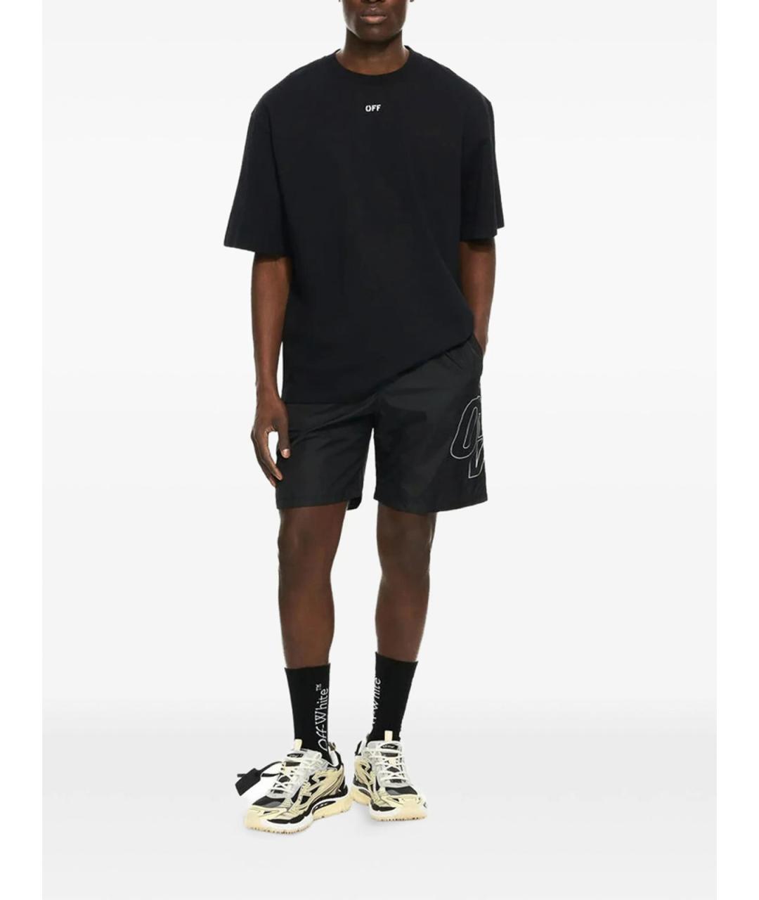OFF-WHITE Черная хлопковая футболка, фото 4