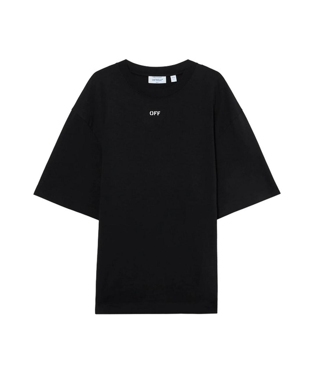 OFF-WHITE Черная хлопковая футболка, фото 1