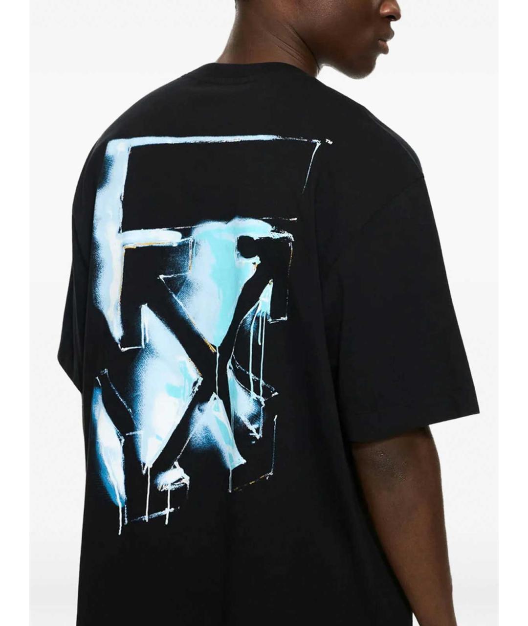 OFF-WHITE Черная хлопковая футболка, фото 2