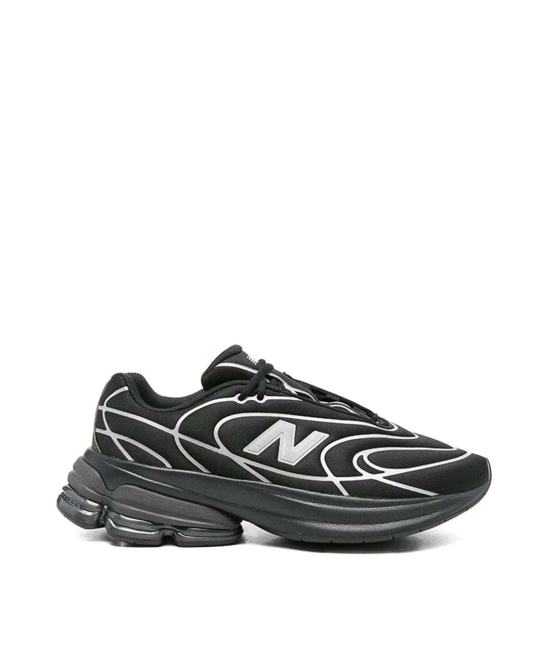 NEW BALANCE Черные резиновые низкие кроссовки / кеды, фото 1
