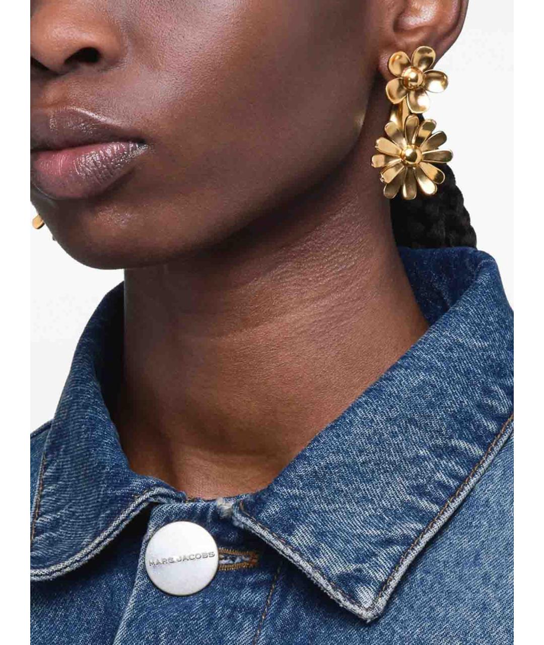 MARC JACOBS Золотые металлические серьги, фото 2