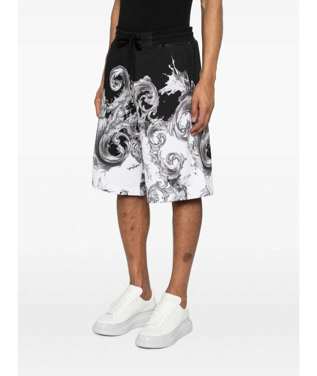 VERSACE JEANS COUTURE Черные хлопковые шорты, фото 3