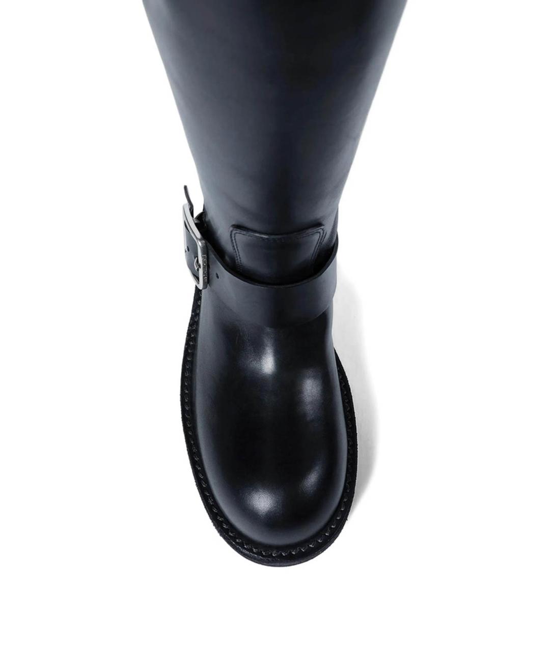ANN DEMEULEMEESTER Черные кожаные высокие ботинки, фото 3