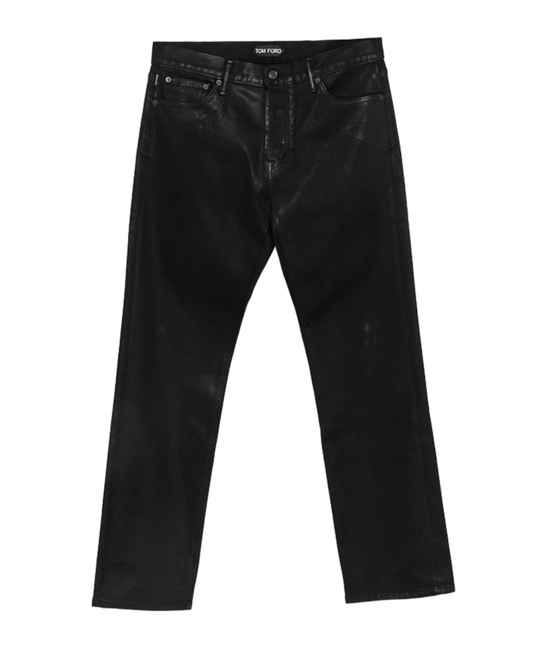 TOM FORD Черные хлопковые прямые джинсы, фото 1