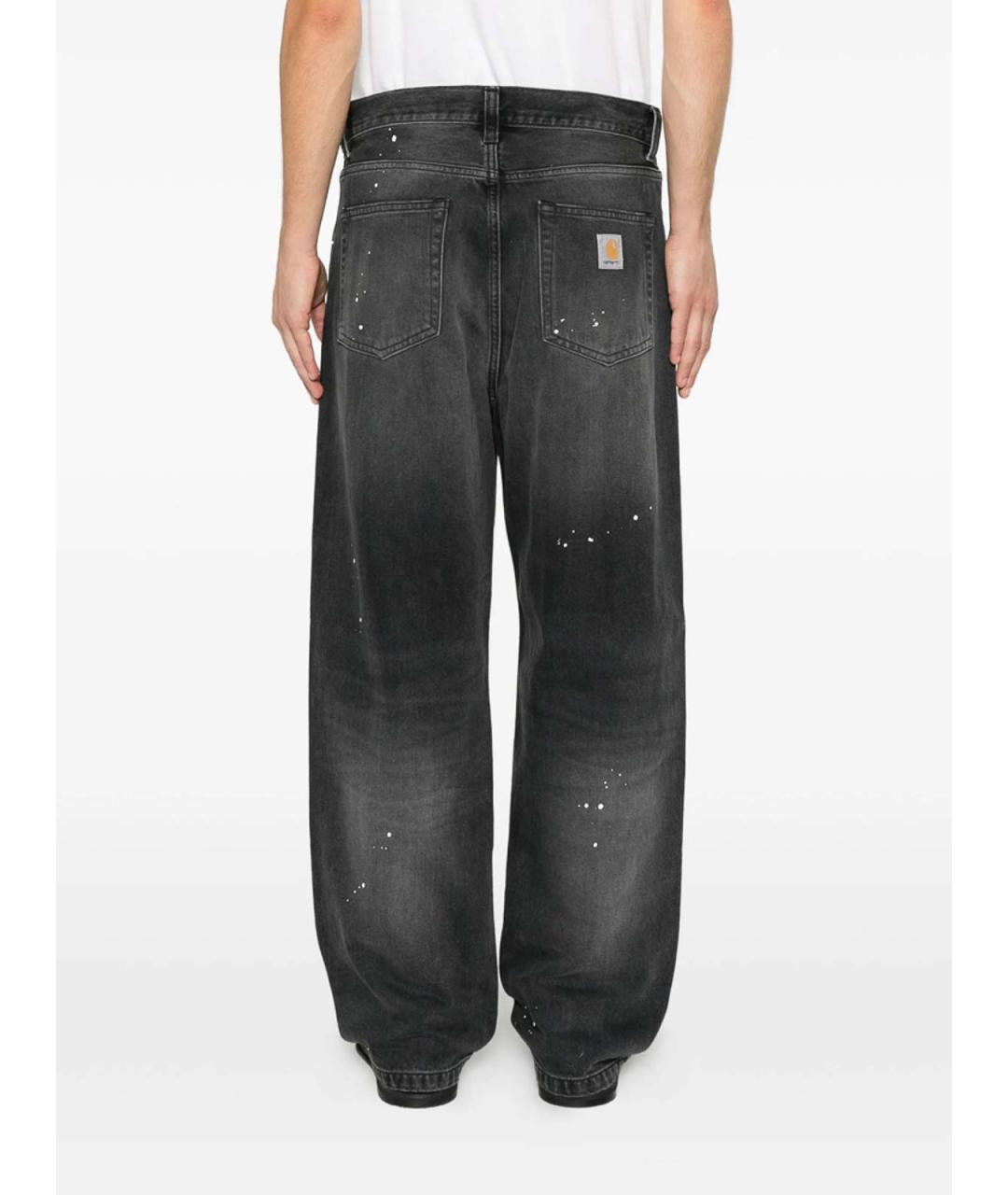 CARHARTT Черные хлопковые прямые джинсы, фото 4