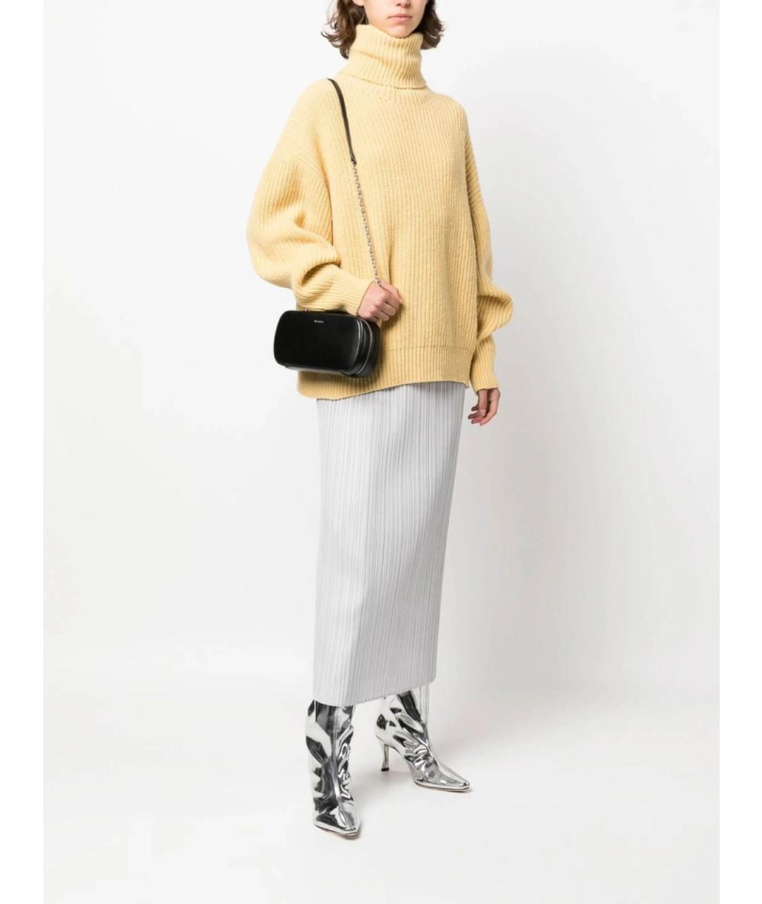 JIL SANDER Черная кожаная сумка через плечо, фото 4