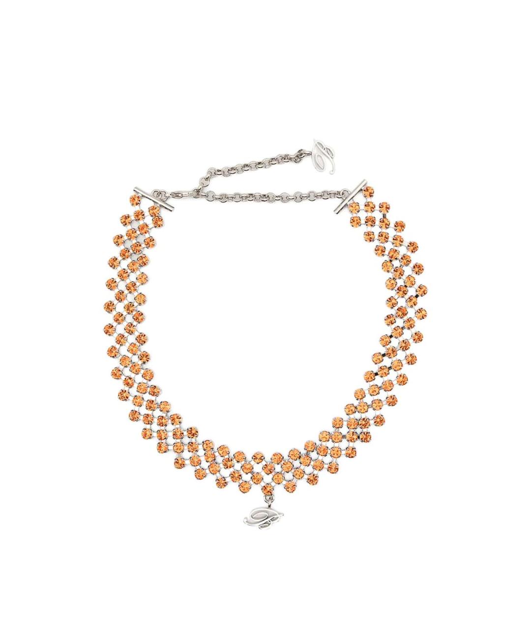 BLUMARINE Серебряное металлическое колье, фото 1