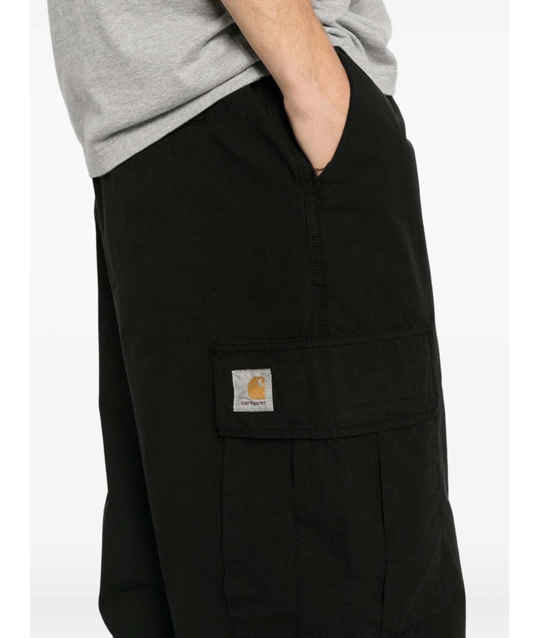 CARHARTT Черные хлопковые повседневные брюки, фото 2