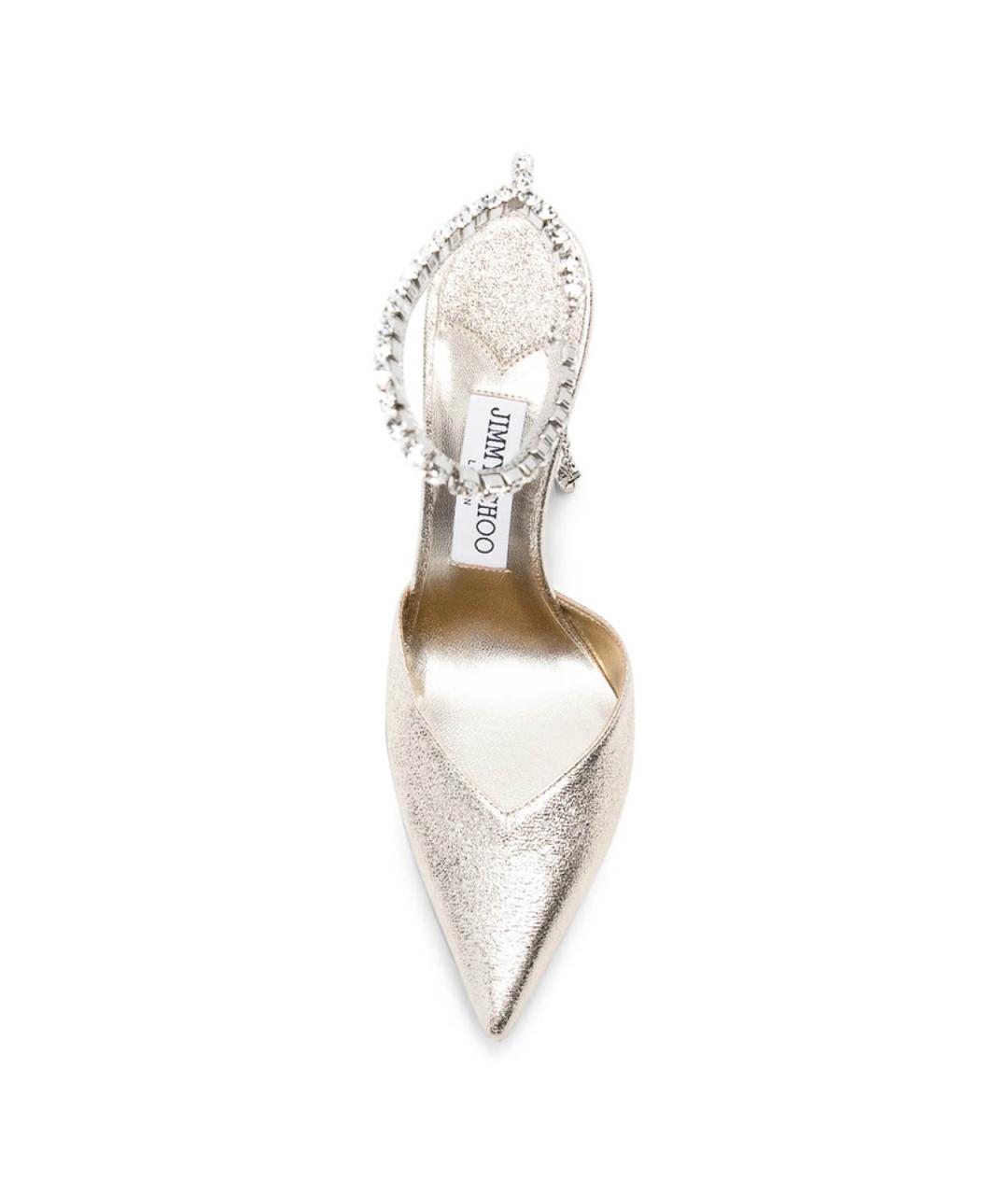 JIMMY CHOO Золотые туфли, фото 5