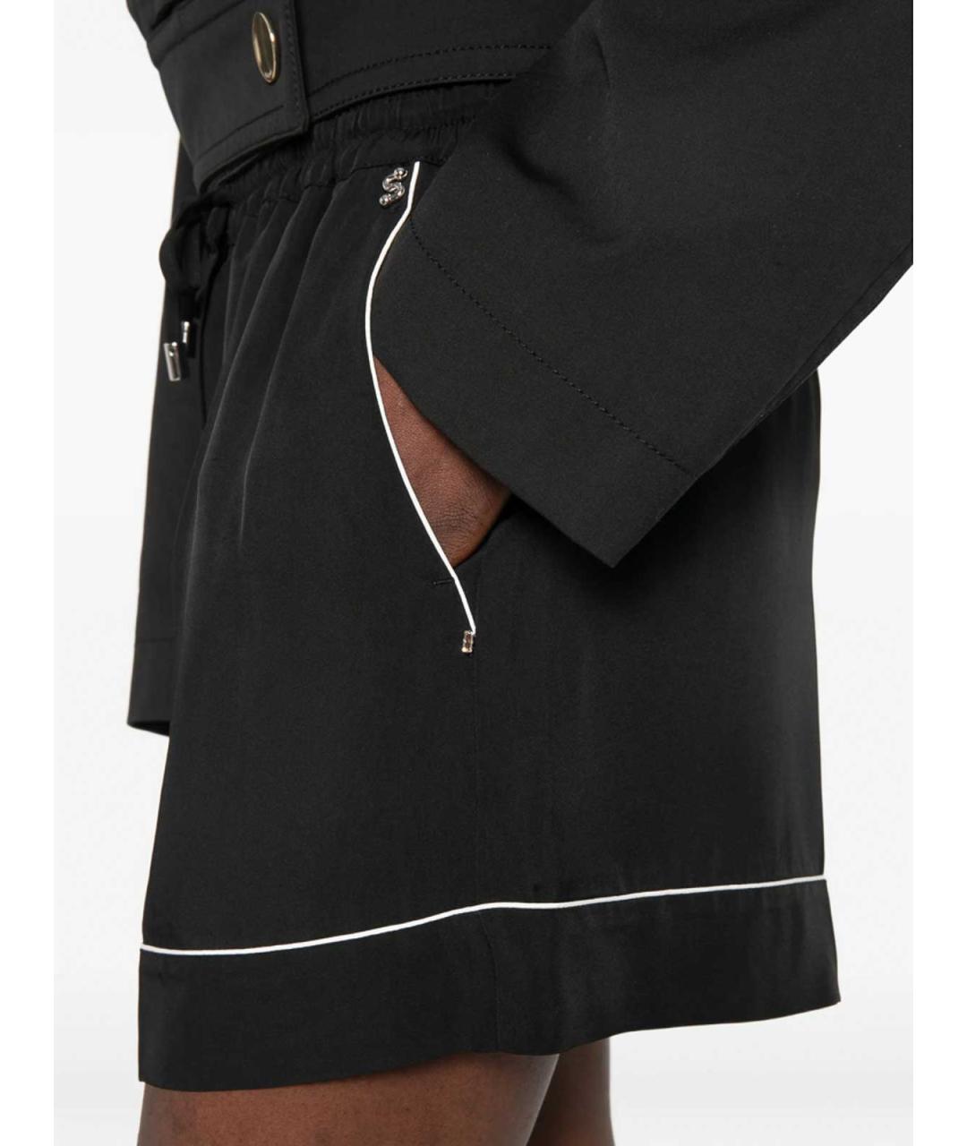 SPORTMAX Черные вискозные шорты, фото 4